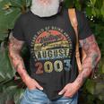 Awesome Since August 2003 Vintage 20Th Birthday T-Shirt Gifts for Old Men