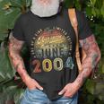 Awesome Since June 2004 Vintage 19Th Birthday Party Retro Unisex T-Shirt Gifts for Old Men