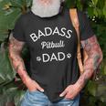 Badass Pitbull Dad I Love My Dog T-Shirt Gifts for Old Men
