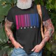 Barcode Bisexual Pride LgbtLesbian Gay Flag Gifts Unisex T-Shirt Gifts for Old Men