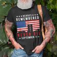 Basic Design American Flag Heroes Remember Day 911 Unisex T-Shirt Gifts for Old Men