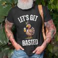 Lets Get Basted Thanksgiving Drinking Turkey Day T-Shirt Gifts for Old Men