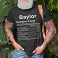 Baylor Name Funny Gift Baylor Nutrition Facts V2 Unisex T-Shirt Gifts for Old Men