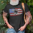 Bell Flight Patriotic Helicopter American Flag Unisex T-Shirt Gifts for Old Men