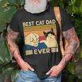 Best Cat Dad Ever Vintage Cat Daddy Father Day Gifts Unisex T-Shirt Gifts for Old Men