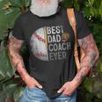 Best Dad Coach Ever Funny Baseball For Sport Lovers Fan Unisex T-Shirt Gifts for Old Men