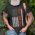 Best Dad Ever With Us Flag American Fathers Day Unisex T-Shirt Gifts for Old Men