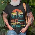 Best Poppy By Par Funny Fathers Day Golf Grandpa Retro Unisex T-Shirt Gifts for Old Men