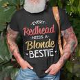 Bestie Every Redhead Needs A Blonde Bff Friend Heart T-Shirt Gifts for Old Men