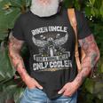 Biker Uncle Motorcycle Fathers Day For Fathers Unisex T-Shirt Gifts for Old Men