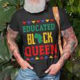 Black Queen Educated African Pride Dashiki T-Shirt Gifts for Old Men