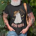 Boohaw Ghost Halloween Cowboy Cowgirl Costume Retro Unisex T-Shirt Gifts for Old Men