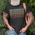Brownfields Louisiana Brownfields La Retro Vintage Text T-Shirt Gifts for Old Men