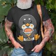 Bubble Milk Tea Penguin Cute Penguin Drinking Boba Milk Tea Drinking Funny Designs Funny Gifts Unisex T-Shirt Gifts for Old Men