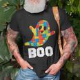 Building Blocks Ghost Boo Master Builder Halloween Costume T-Shirt Gifts for Old Men