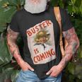 Buster Is Coming Creepy Vintage Shoe Advertisement T-Shirt Gifts for Old Men