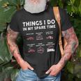 Car Guy Things I Do In My Spare Time Funny Muscle Cars Lover Cars Funny Gifts Unisex T-Shirt Gifts for Old Men