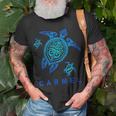 Carmel California Sea Blue Tribal Turtle T-Shirt Gifts for Old Men