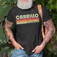 Carrillo Surname Retro Vintage 80S Birthday Reunion T-Shirt Gifts for Old Men