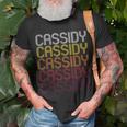 Cassidy Retro Wordmark Pattern Vintage Style T-Shirt Gifts for Old Men