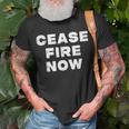 Cease Fire Now Not In Our Name T-Shirt Gifts for Old Men