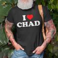 Chad I Heart Chad I Love Chad T-Shirt Gifts for Old Men