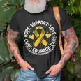 Childhood Cancer Support Family Childhood Cancer Awareness T-Shirt Gifts for Old Men