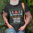 Computer Error 404 Ugly Christmas Sweater Not Found T-Shirt Gifts for Old Men