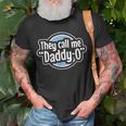 Cool Dad They Call Me Daddyo Fathers Day Graphic Blue Unisex T-Shirt Gifts for Old Men