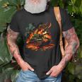 Cool Tank On Flames For Military Tank Lovers Unisex T-Shirt Gifts for Old Men