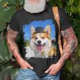 Corgi Face Dog Dogs Wearing Hat At Beach Funny Cute Unisex T-Shirt Gifts for Old Men Corgi Face Dog Dogs Wearing Hat At Beach Funny Cute Unisex T-Shirt Gifts for Old Men