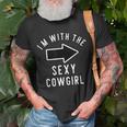 Couples Halloween Costume Im With The Sexy Cowgirl Unisex T-Shirt Gifts for Old Men