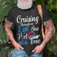 Cruising Through Life One Port At A Time Boating Cruise Trip Unisex T-Shirt Gifts for Old Men