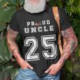Custom Proud Football Uncle Number 25 Personalized For Men Unisex T-Shirt Gifts for Old Men