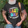 Cute Teacher Appreciation Happy Last Day Of School Teacher Unisex T-Shirt Gifts for Old Men