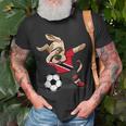 Dabbing Dog Trinidad And Tobago Soccer Jersey Football Lover T-Shirt Gifts for Old Men