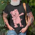 Dabbing Pig Funny Piglet Farm Animal Gift Boy Gifts For Pig Lovers Funny Gifts Unisex T-Shirt Gifts for Old Men
