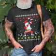 Dabbing Santa Hockey Ugly Christmas Sweater Xmas T-Shirt Gifts for Old Men