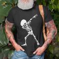 Dabbing Skeleton - Funny Halloween Dab Skull Unisex T-Shirt Gifts for Old Men
