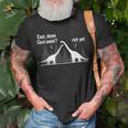 Dad Does God Exist Not Yet Atheism Atheist Dino T-Shirt Gifts for Old Men