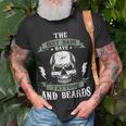 Dad Father Fathers Day Best Dads Have Tattoos And Beards Unisex T-Shirt Gifts for Old Men