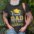 Dad Senior 2024 Proud Dad Of A Class Of 2024 Graduate Unisex T-Shirt Gifts for Old Men