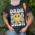 Dada One Happy Dude Birthday Theme Family Matching T-Shirt Gifts for Old Men
