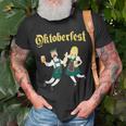 Dancing Barman And Barmaid Drinking Oktoberfest T-Shirt Gifts for Old Men