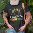 Dare To Be Yourself Cute Lgbt Gay Pride Unisex T-Shirt Gifts for Old Men