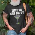Dirty Martini Time To Get Dirty Happy Hour T-Shirt Gifts for Old Men