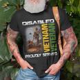 Disabled Vietnam Veteran Proudly Served Nam Fathers Day Unisex T-Shirt Gifts for Old Men