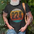 Distressed Vintage Sunset 224 Area Code T-Shirt Gifts for Old Men