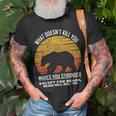 What Doesnt Kill You Makes You Stronger Except Bears Vintage T-Shirt Gifts for Old Men