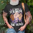 Domestic Violence Awareness Break The Silence T-Shirt Gifts for Old Men